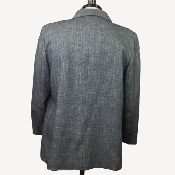 Fairfax & Kent Women's Suit Coat Blazer Gray Heather Button Pockets Work Size 18 - Picture 6 of 10